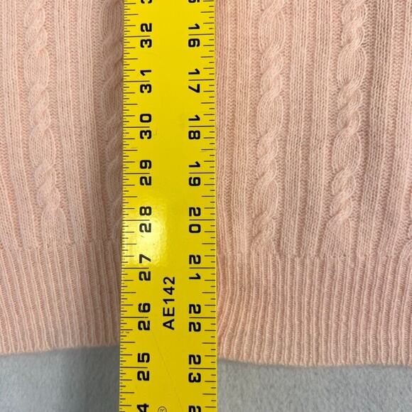 Victoria Jones Cardigan Sweater PM Pink Lambswool Angora Rabbit Hair Button Up - Picture 5 of 7